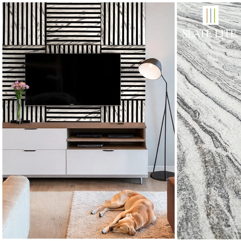 Slate-Lite Akustikpaneel Arctic White