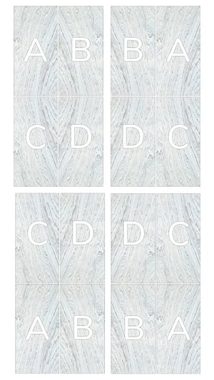 Translucent Arctic White Bookmatching