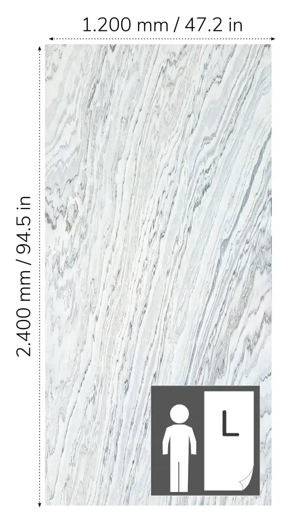 Translucent Arctic White Bookmatching